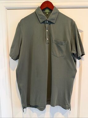 Sid Mashburn Men's Pocket Polo in Sage Green